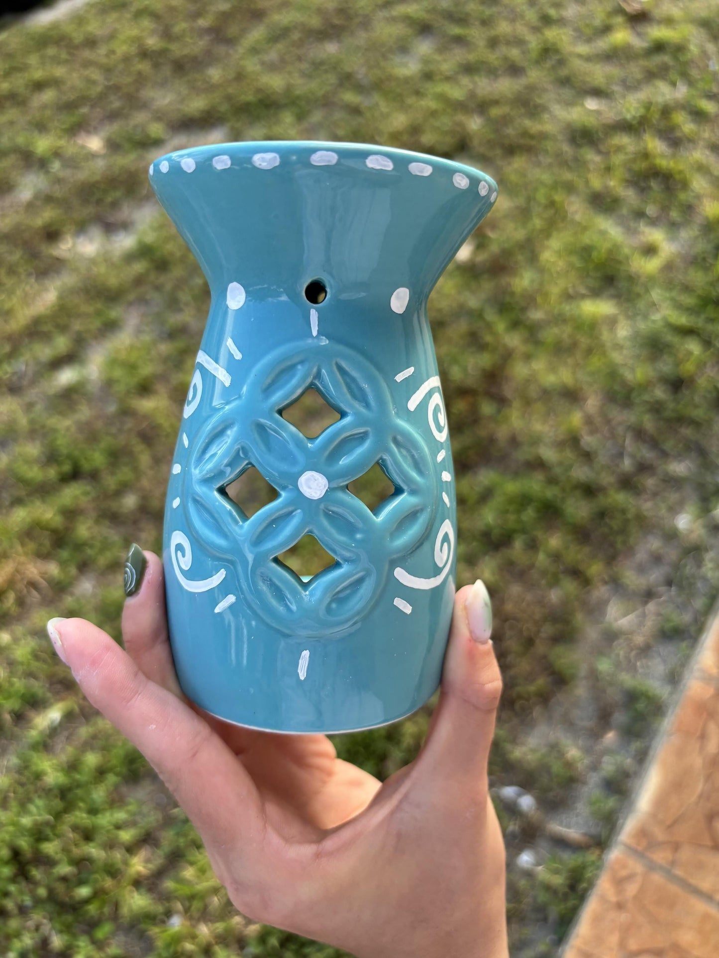 Candle Warmer - Home Decor Turquoise Blue | Whimsical Cute Gift for Room
