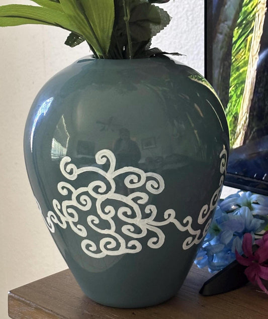 Vase - Cute Whimsical Unique Home Decor Swirl Spiral Design | Nature Aesthetic Pattern Room Decor